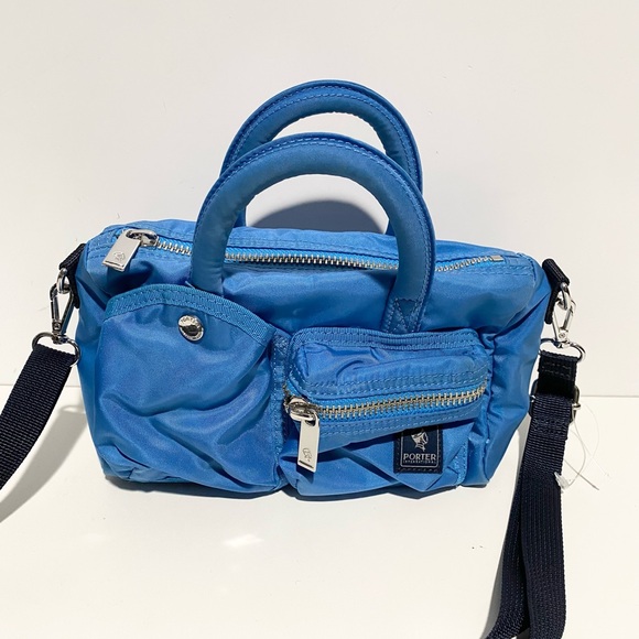 Porter International Blue Nylon Women's Bag‎ Mini Duffle Bag Crossbody - Picture 2 of 7